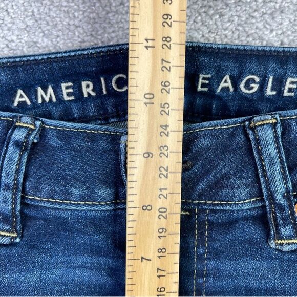 American Eagle Jeans Men's 30X31.5 Blue Bootcut Mid-Rise Dark Denim Preppy - Picture 9 of 12